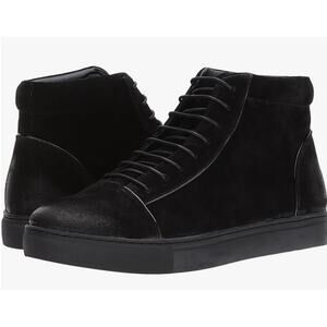 English Laundry Men Grundy Sneaker Boots 8 Black Suede Leather NWT Chukka Combat